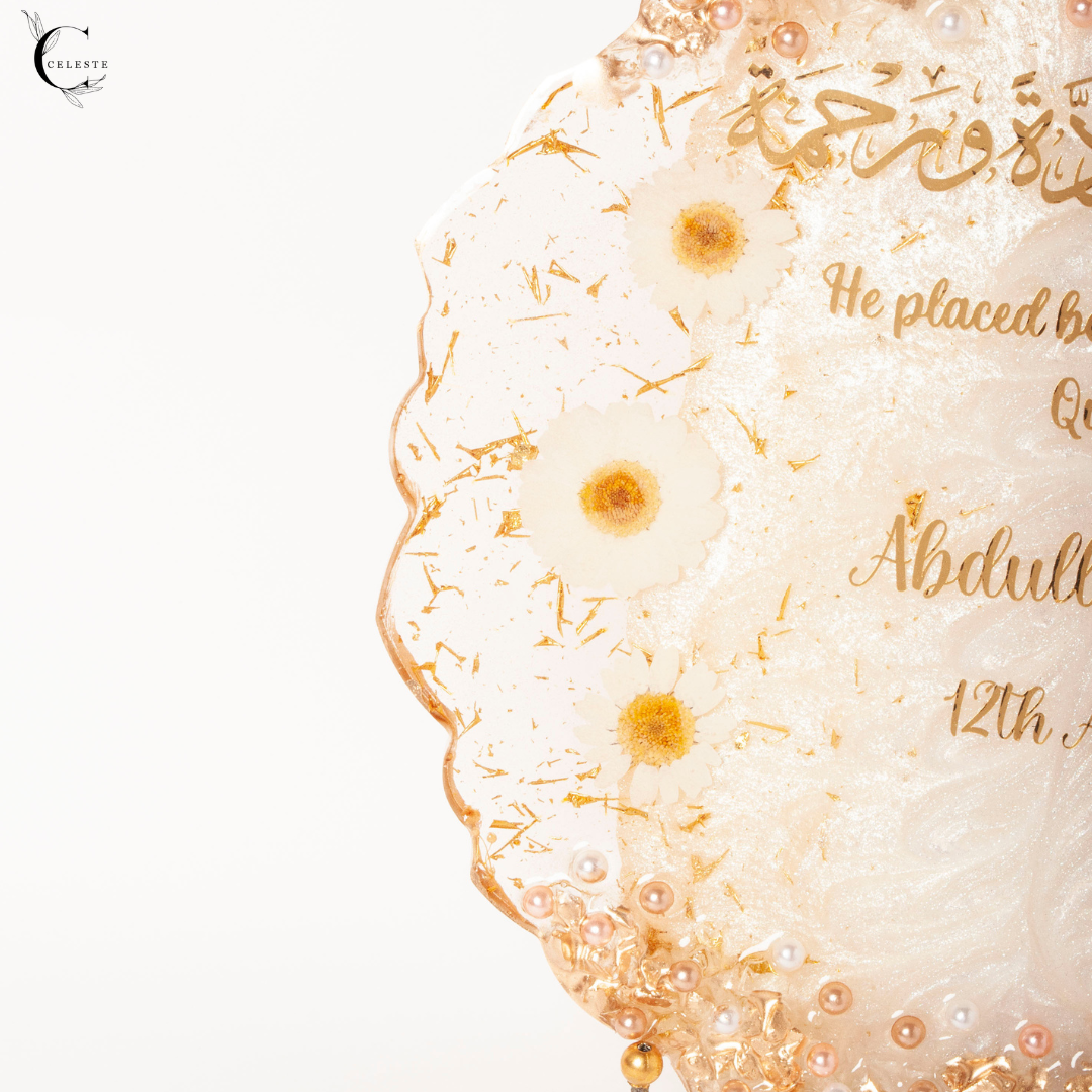 Eternal Blessings Nikkah Tray – Pearl & Gold Edition