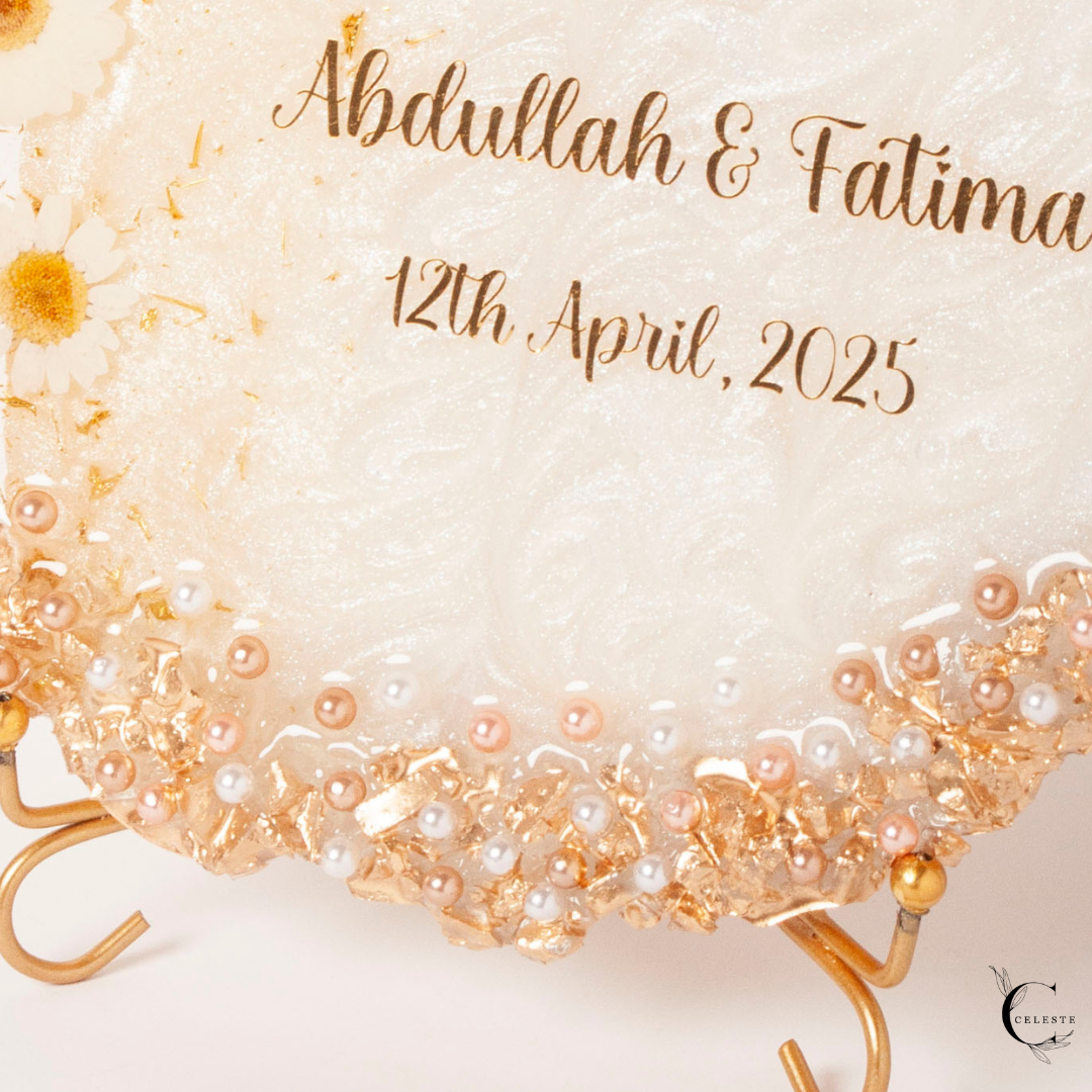 Eternal Blessings Nikkah Tray – Pearl & Gold Edition