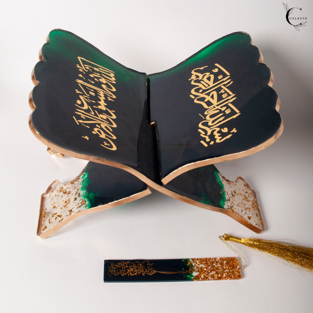 Noor Rehal & Bookmark Set – Emerald Gold Edition
