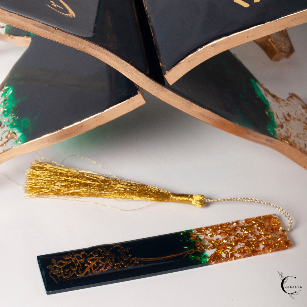 Noor Rehal & Bookmark Set – Emerald Gold Edition