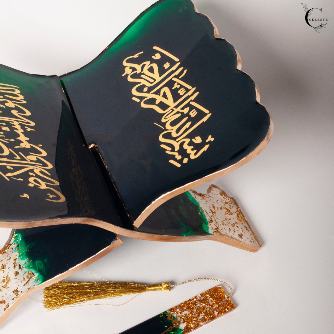 Noor Rehal & Bookmark Set – Emerald Gold Edition