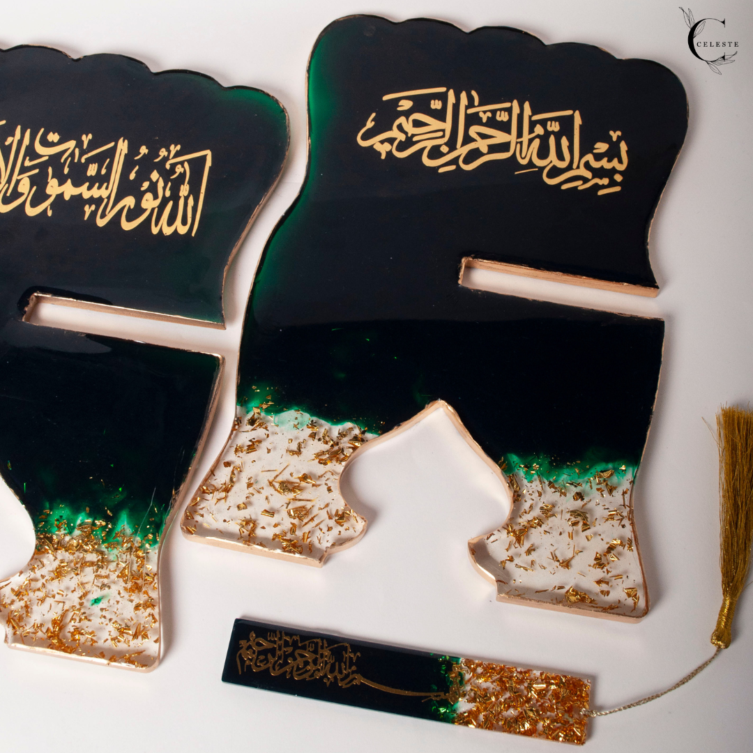 Noor Rehal & Bookmark Set – Emerald Gold Edition
