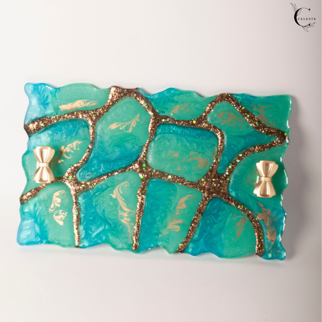 Ocean Luxe Perfume Tray & Jewelry Coaster Set