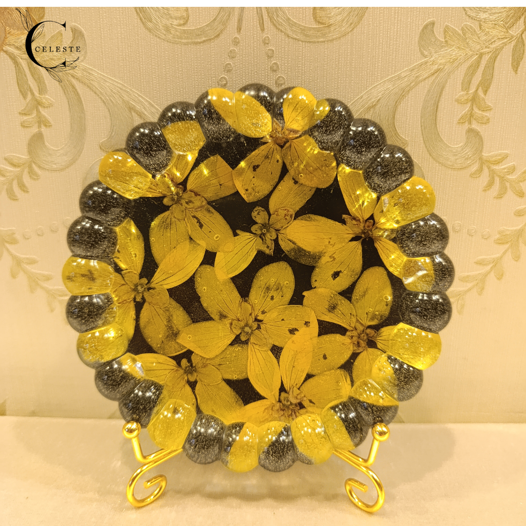 Golden Bloom Bubble Tray