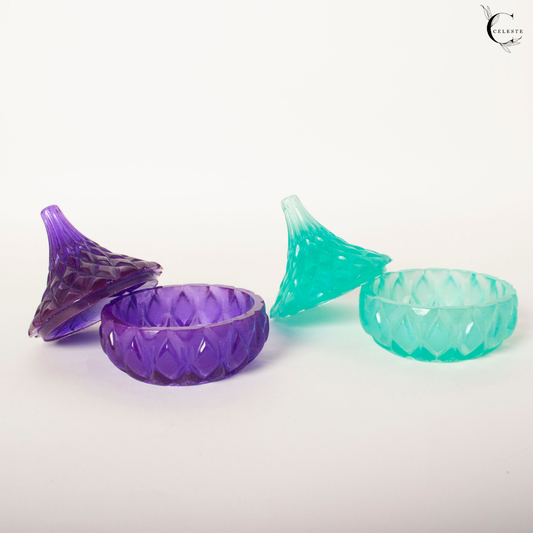 Prism Jewel Jar Set – Emerald & Amethyst Edition