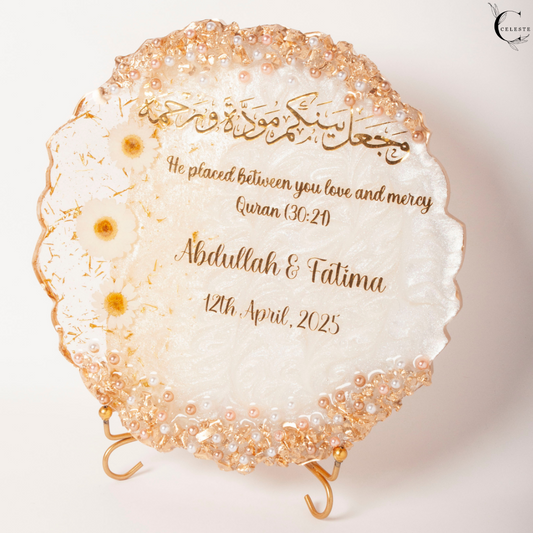 Eternal Blessings Nikkah Tray – Pearl & Gold Edition