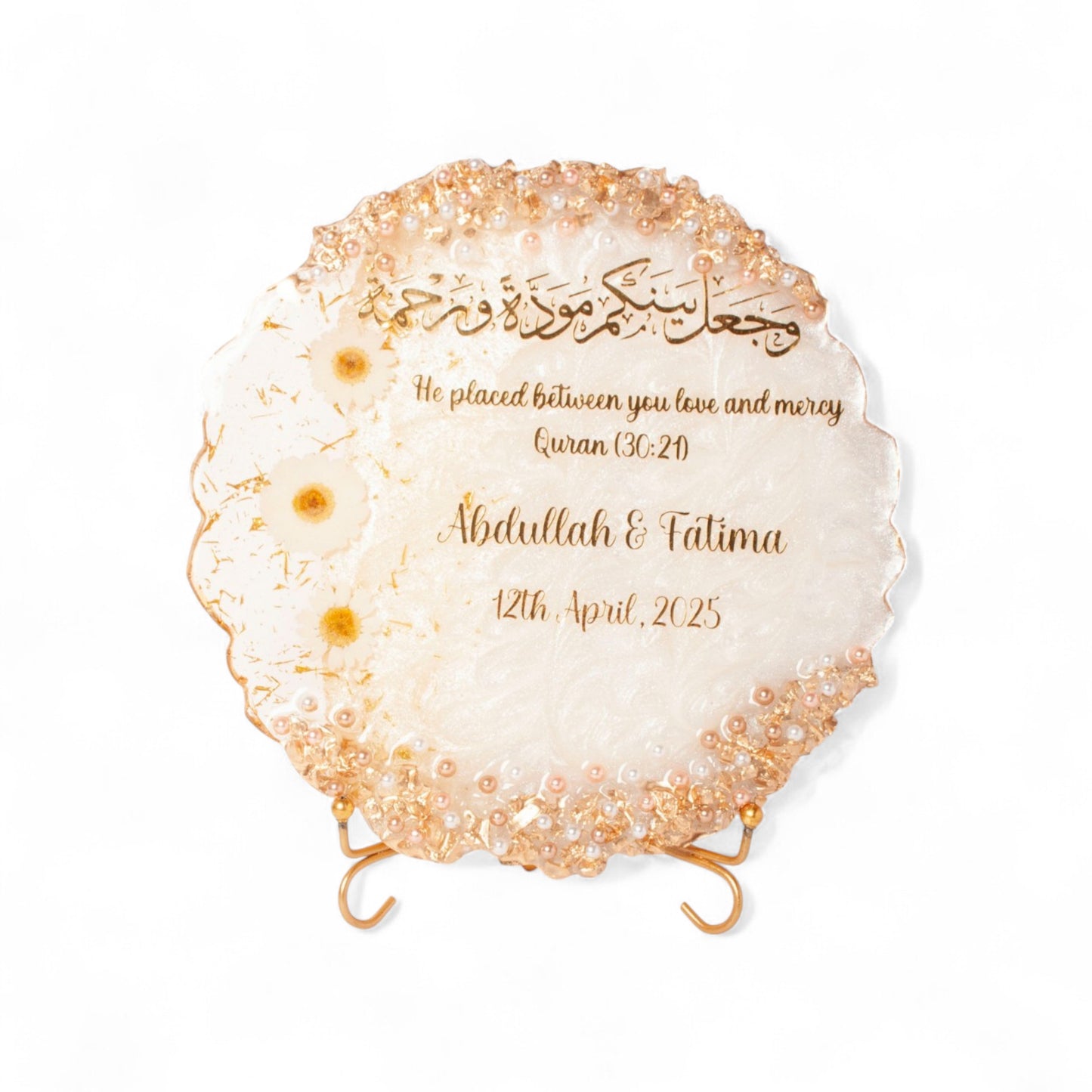 Eternal Blessings Nikkah Tray – Pearl & Gold Edition