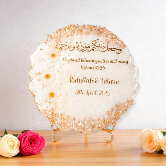 Eternal Blessings Nikkah Tray – Pearl & Gold Edition