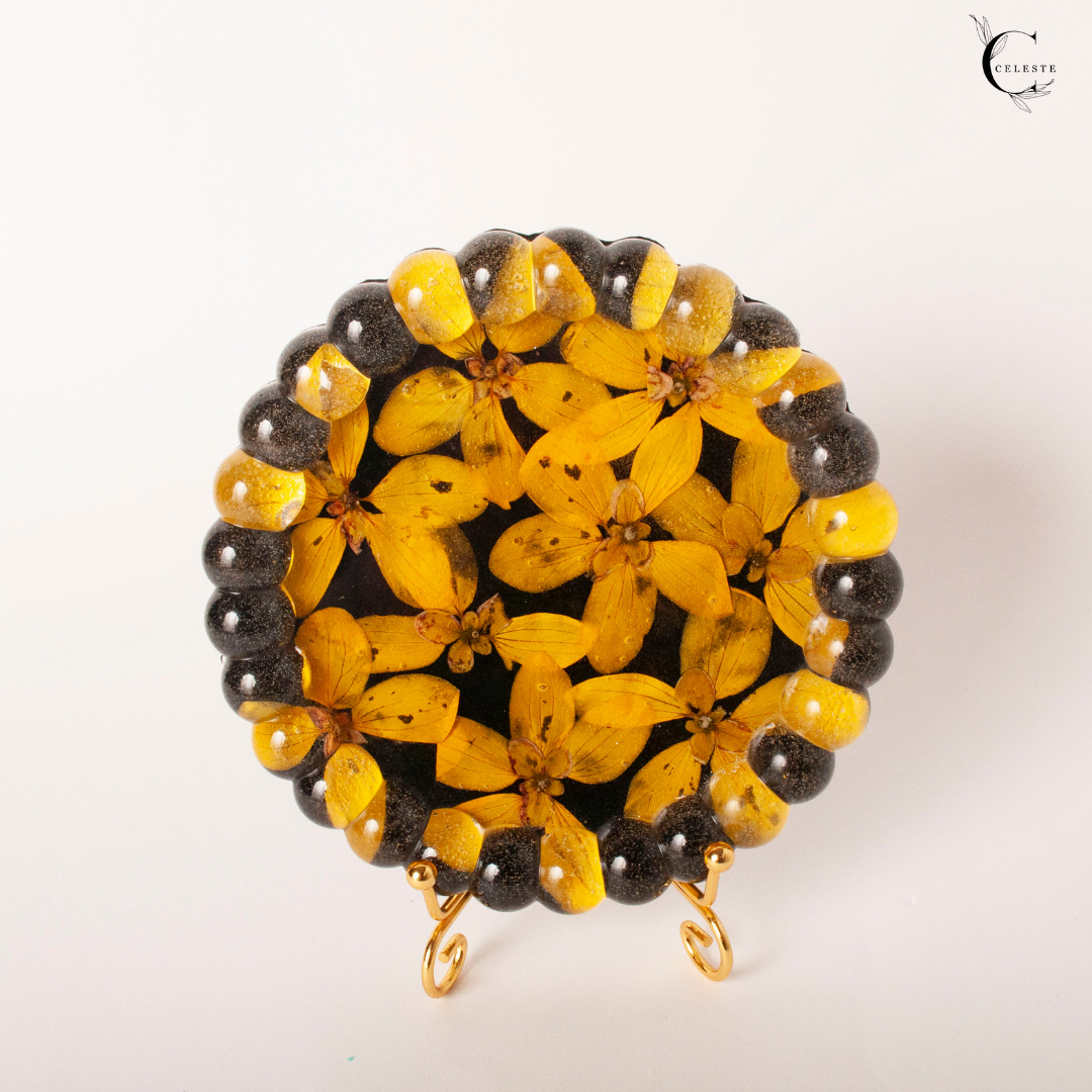 Golden Bloom Bubble Tray
