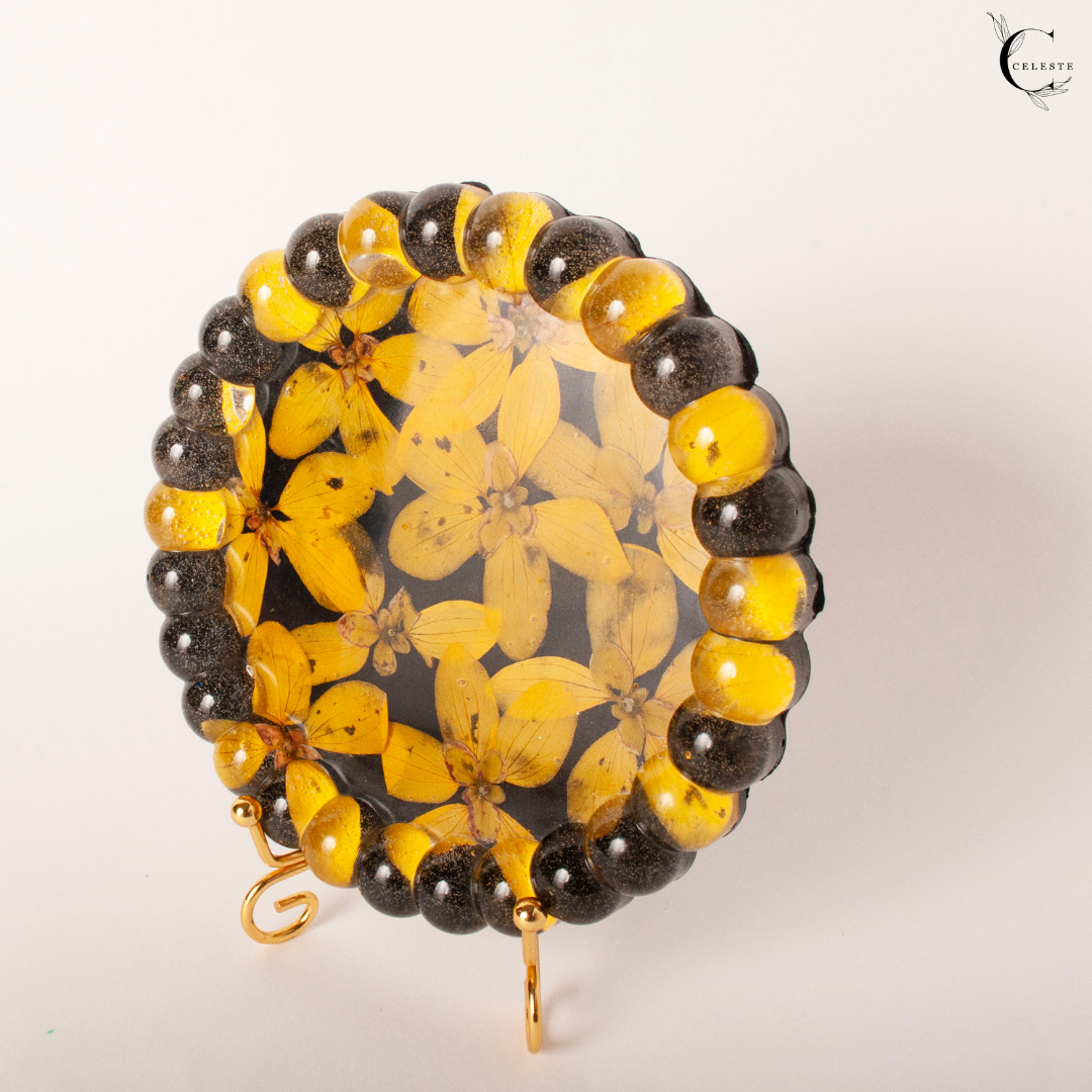 Golden Bloom Bubble Tray