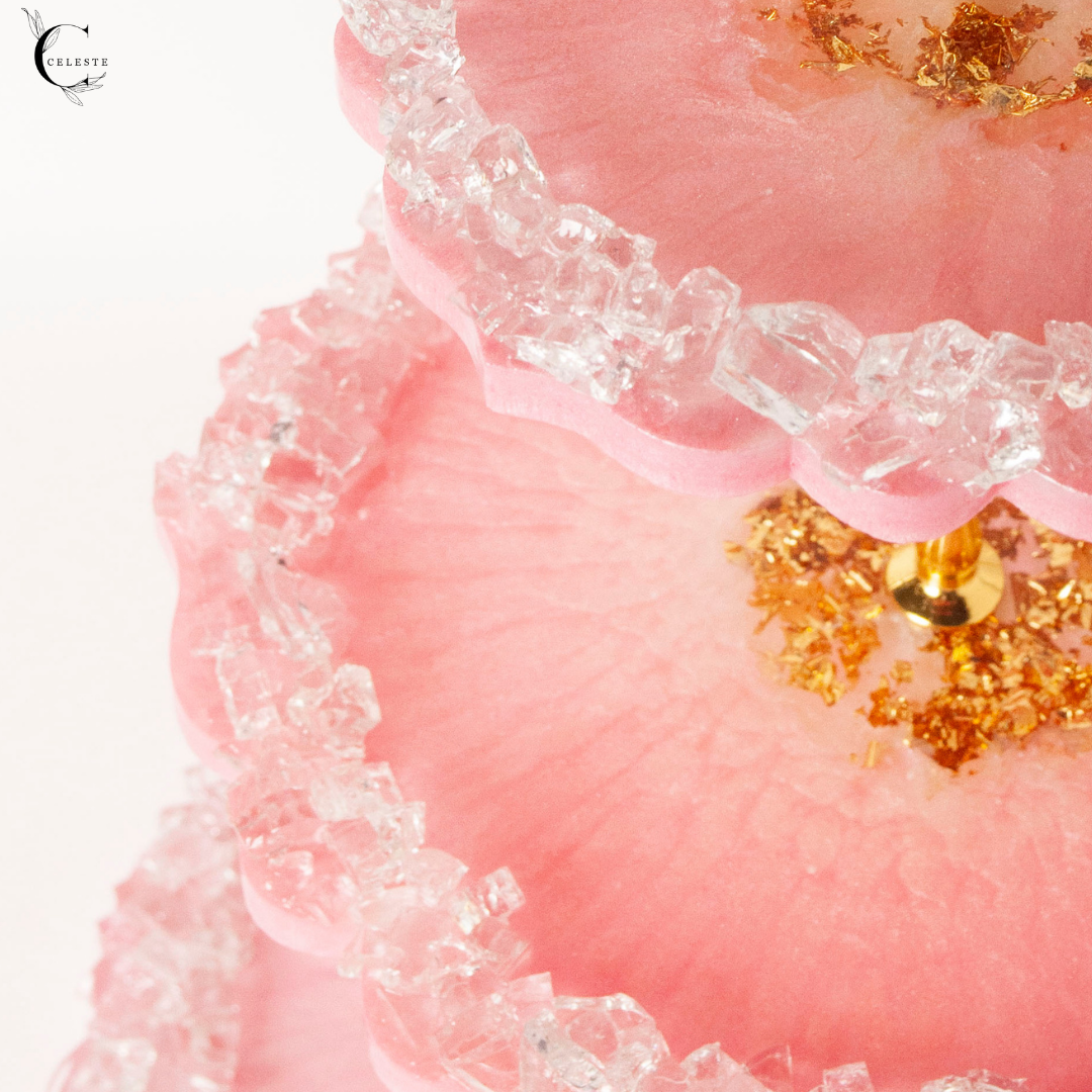 Blush Crystal 3-Tier Cake Stand