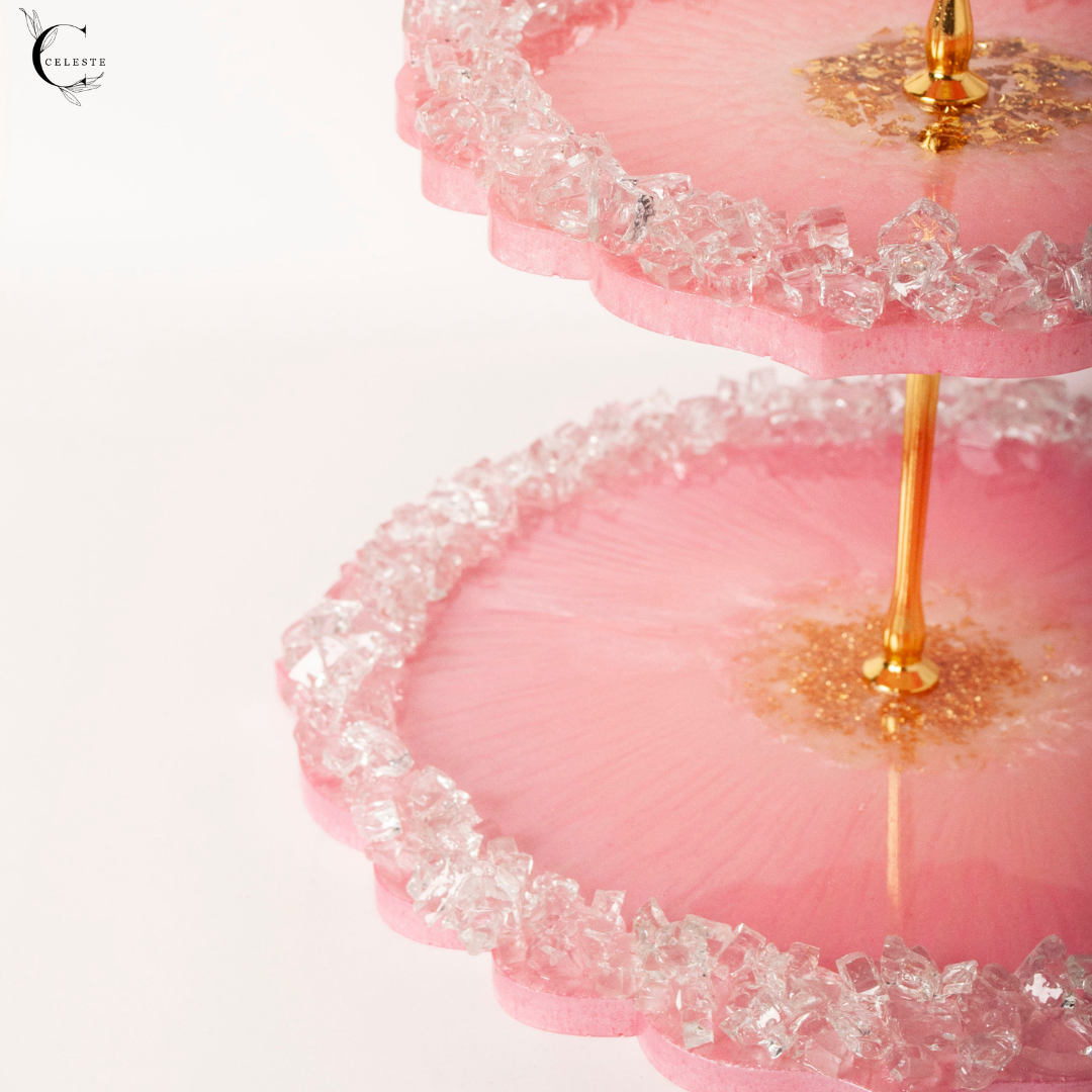 Blush Crystal 3-Tier Cake Stand