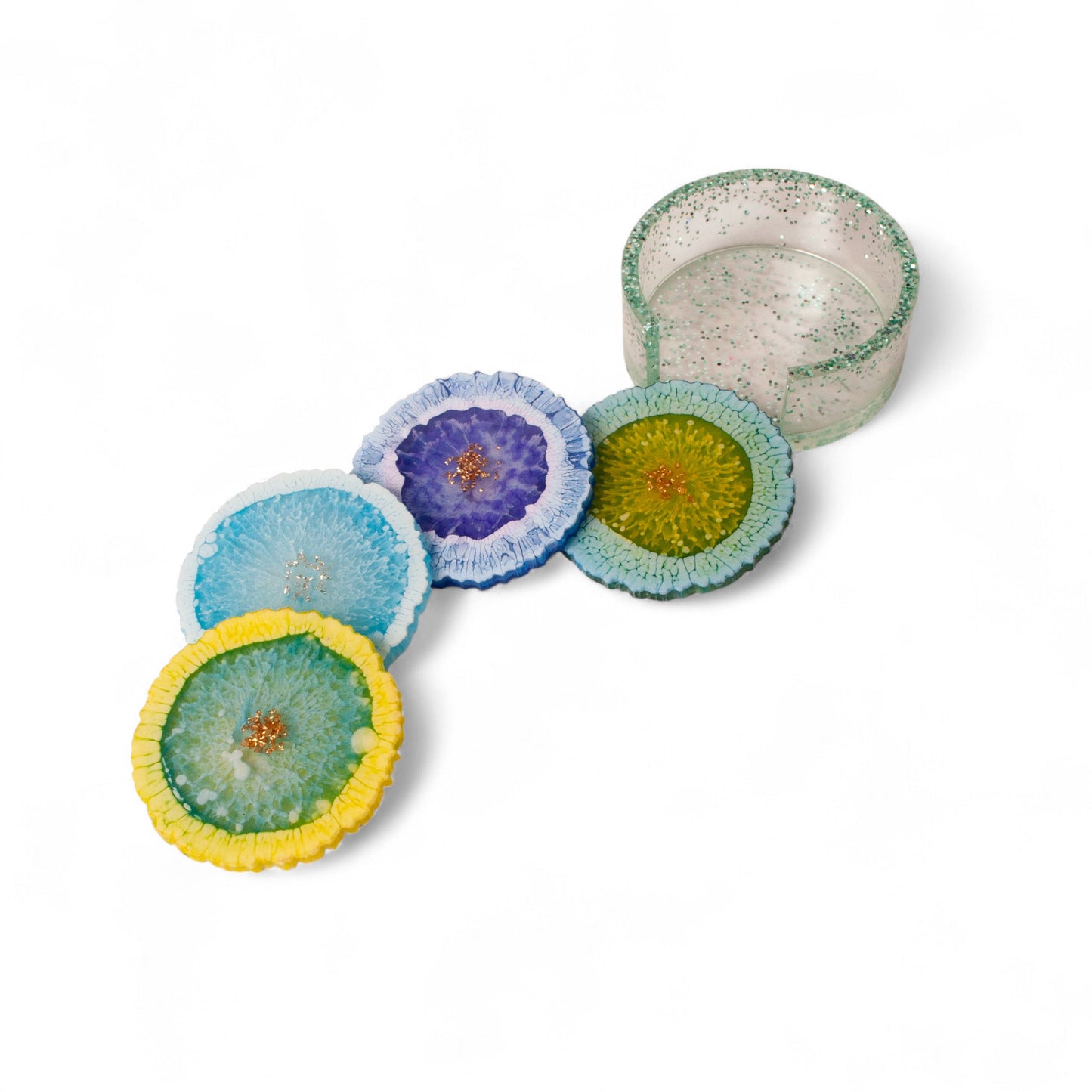 Blossom Burst Coaster Set – Multicolor Edition