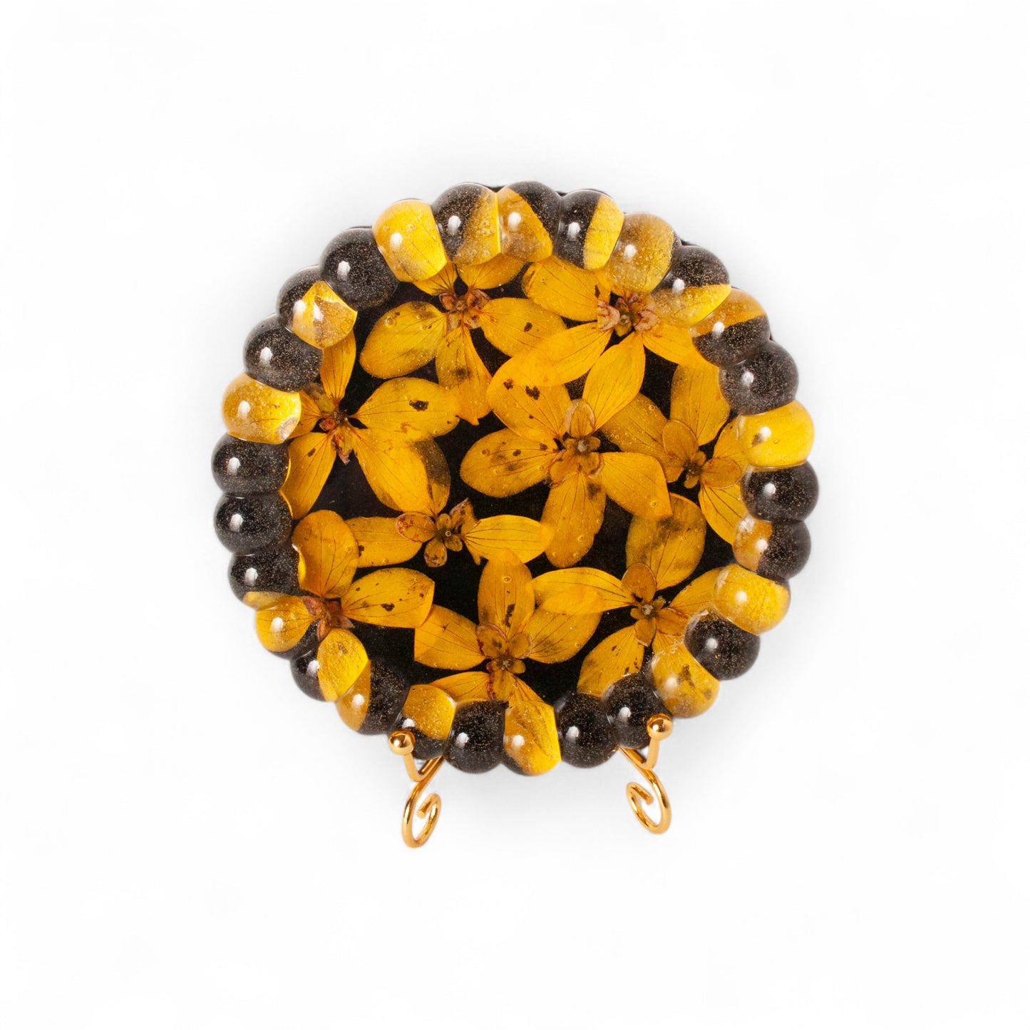 Golden Bloom Bubble Tray