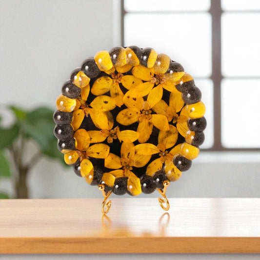 Golden Bloom Bubble Tray