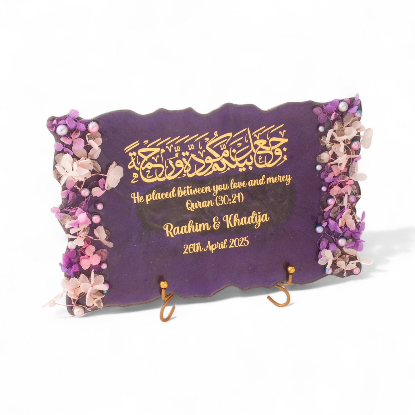 Eternal Blessings Nikkah Tray – Amethyst Bloom Edition