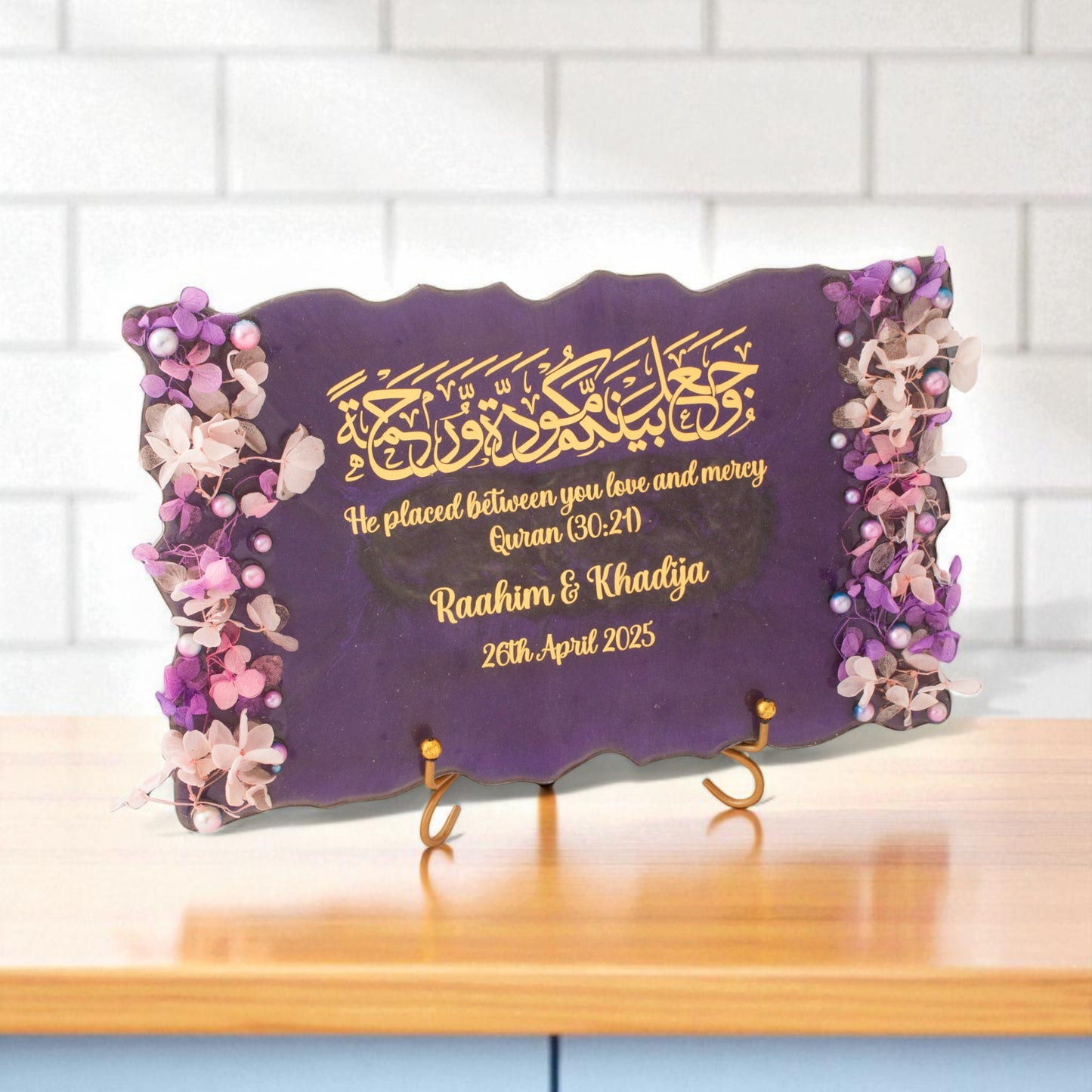 Eternal Blessings Nikkah Tray – Amethyst Bloom Edition