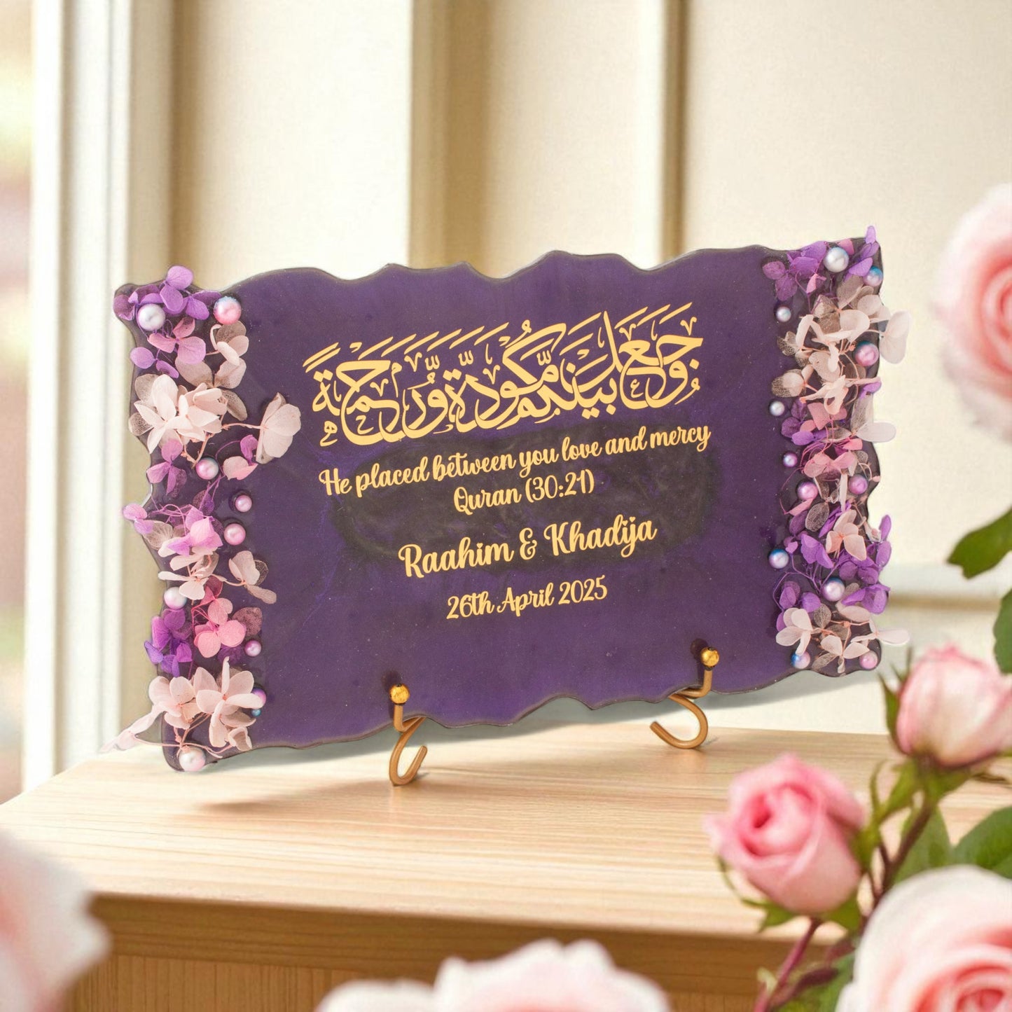Eternal Blessings Nikkah Tray – Amethyst Bloom Edition